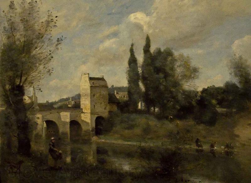 Jean-Baptiste Camille Corot The bridge at Mantes